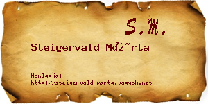 Steigervald Márta névjegykártya